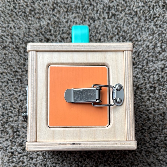 Lovevery Wooden Activity Cube with Handle - Picture 4 of 7